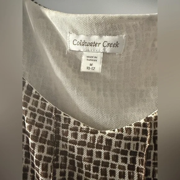 Coldwater Creek Brown Geometric Dress - Picture 2 of 5